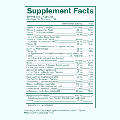 Love Wellness Daily Love Multivitamin for Women | Supports Energy, Cortisol, Immune Health, Stress Relief, & PMS | Complete with Vitamin D, C, Iron, Calcium, Zinc, & Biotin, Magnesium | 60 Count Love WellnessUS supplements
