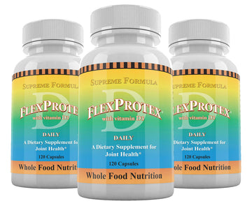 Daily Health, FlexProtex D Joint Muscle Support Supplement 3 Bottles Plus 1 Bottle Daily Marine Coral Calcium 90 Capsules Daily HealthAu supplements