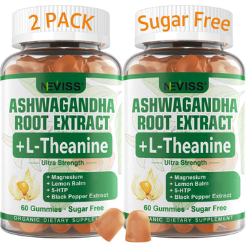 NEVISS Ashwagandha Gummies 2000mg, Feel Refreshed, Plus Proprietary Blend with L-Theanine, 5-HTP, Lemon Balm, Magnesium for Calm, Zzzs & Relaxation Support, 120 Count NEVISSAu supplements