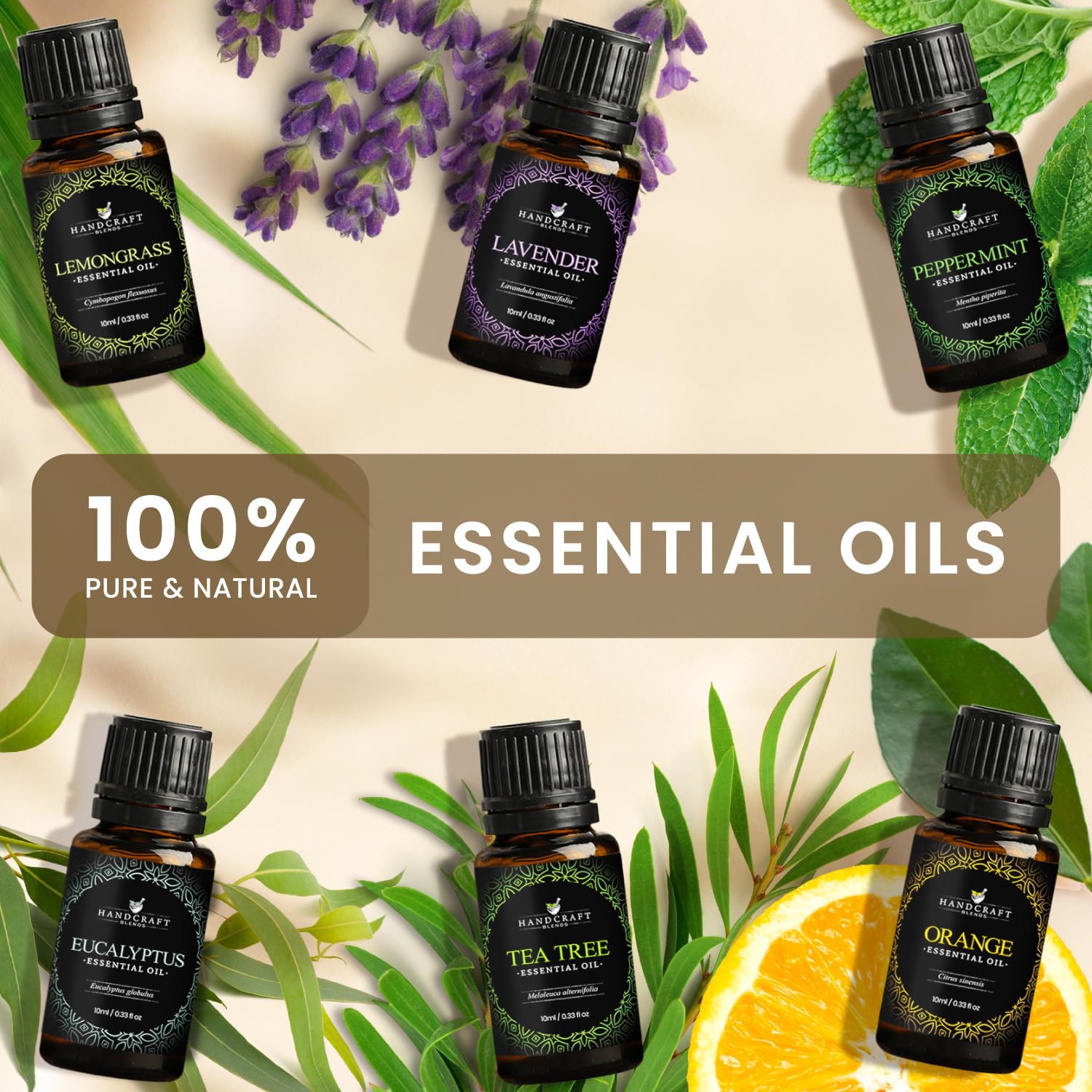 Handcraft Essential Oils Set – Top 6 Essential Oil Diffuser Oils for Home, Candle Making, Aromatherapy Oils Handcraft BlendsAu supplements
