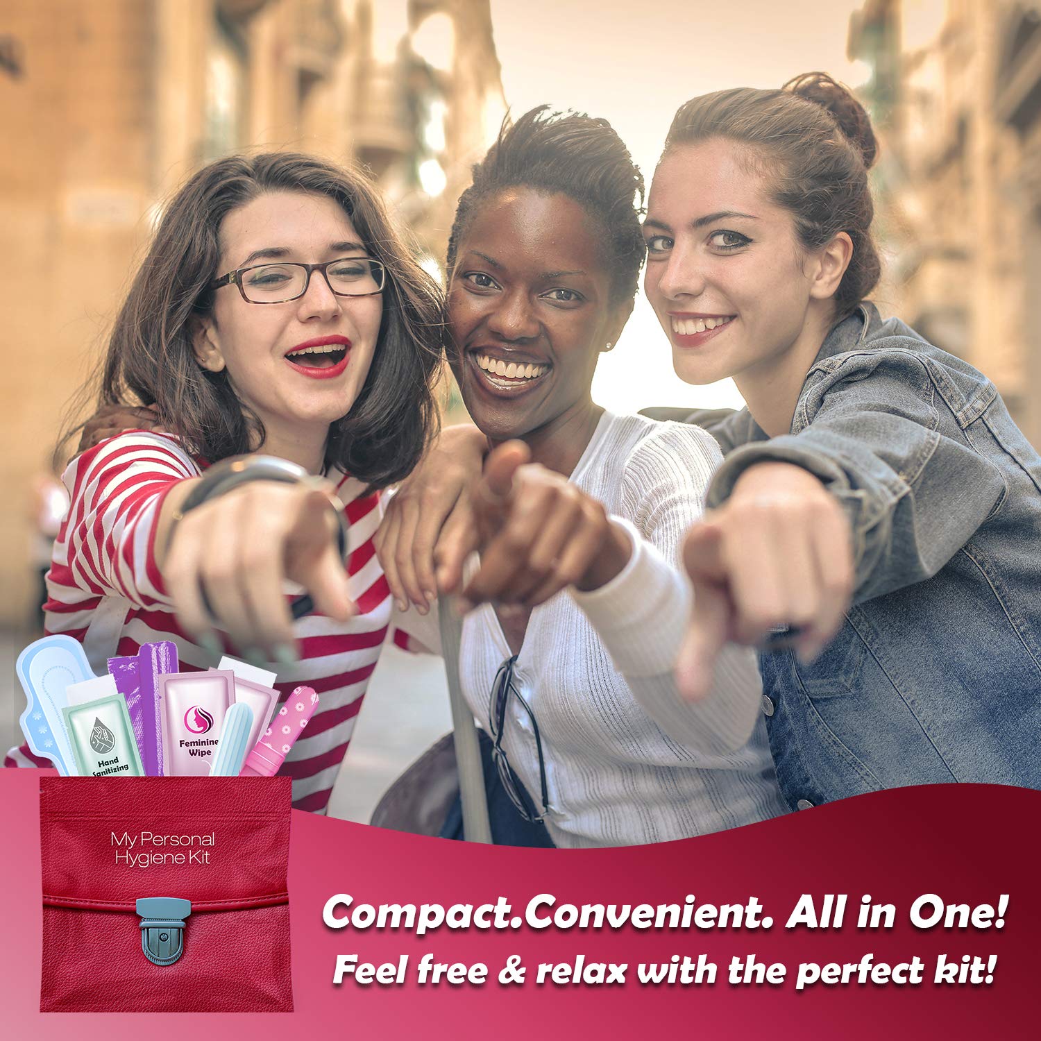 Menstrual Kit All-in-One | Convenience on The Go | Single Period Kit Pack for Travelling, Tweens pH AdvantageAu supplements