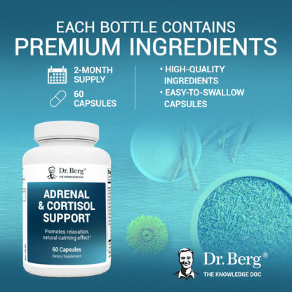 Dr. Berg Adrenal & Cortisol Supplement New Formula - Adrenal Supplement & Cortisol Dr. Berg NutritionalsUS supplements