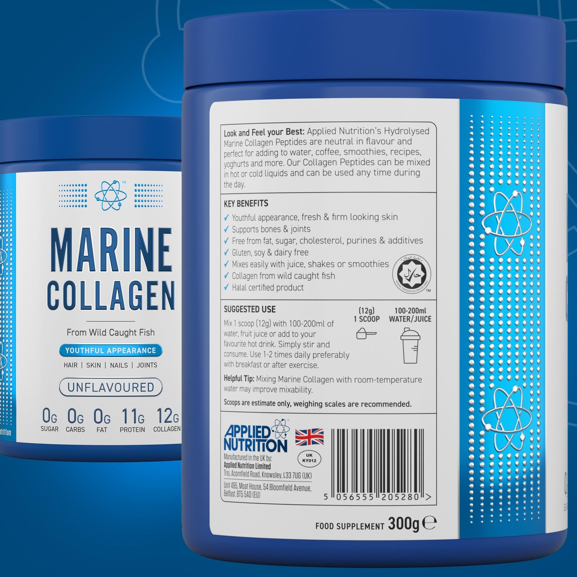 Applied Nutrition Marine Collagen Powder - Hydrolysed Collagen Protein, Healthy Skin, Hair, Nails Applied NutritionAu supplements