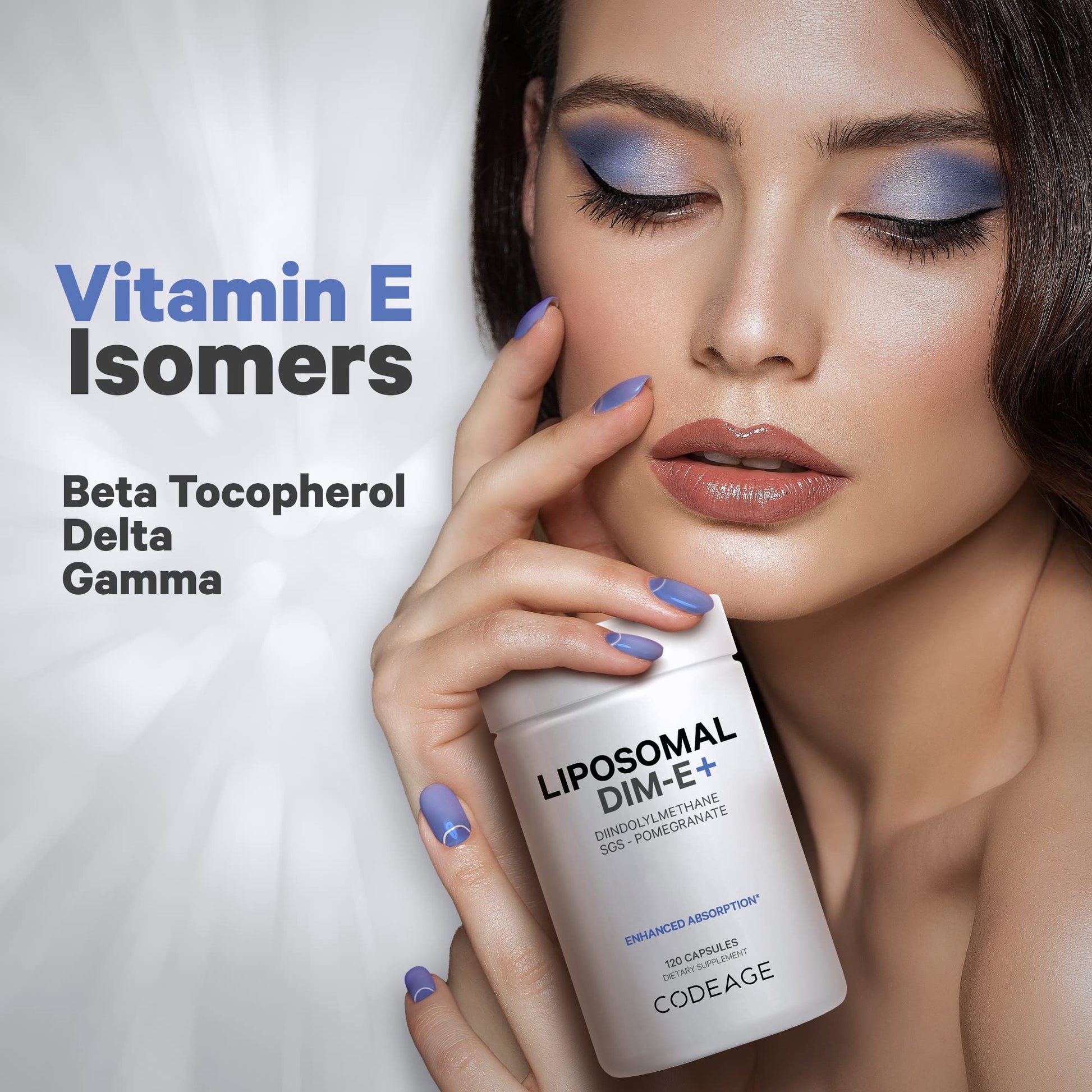 Codeage Liposomal DIM Supplement - 4 Months Supply of DIM Vitamins and SGS, Pomegranate, Broccoli, Vitamin E Isomers Tocopherols Alpha Beta Gamma Delta - Liposomal Formula - Gluten-Free - 120 Capsules CodeageAu supplements