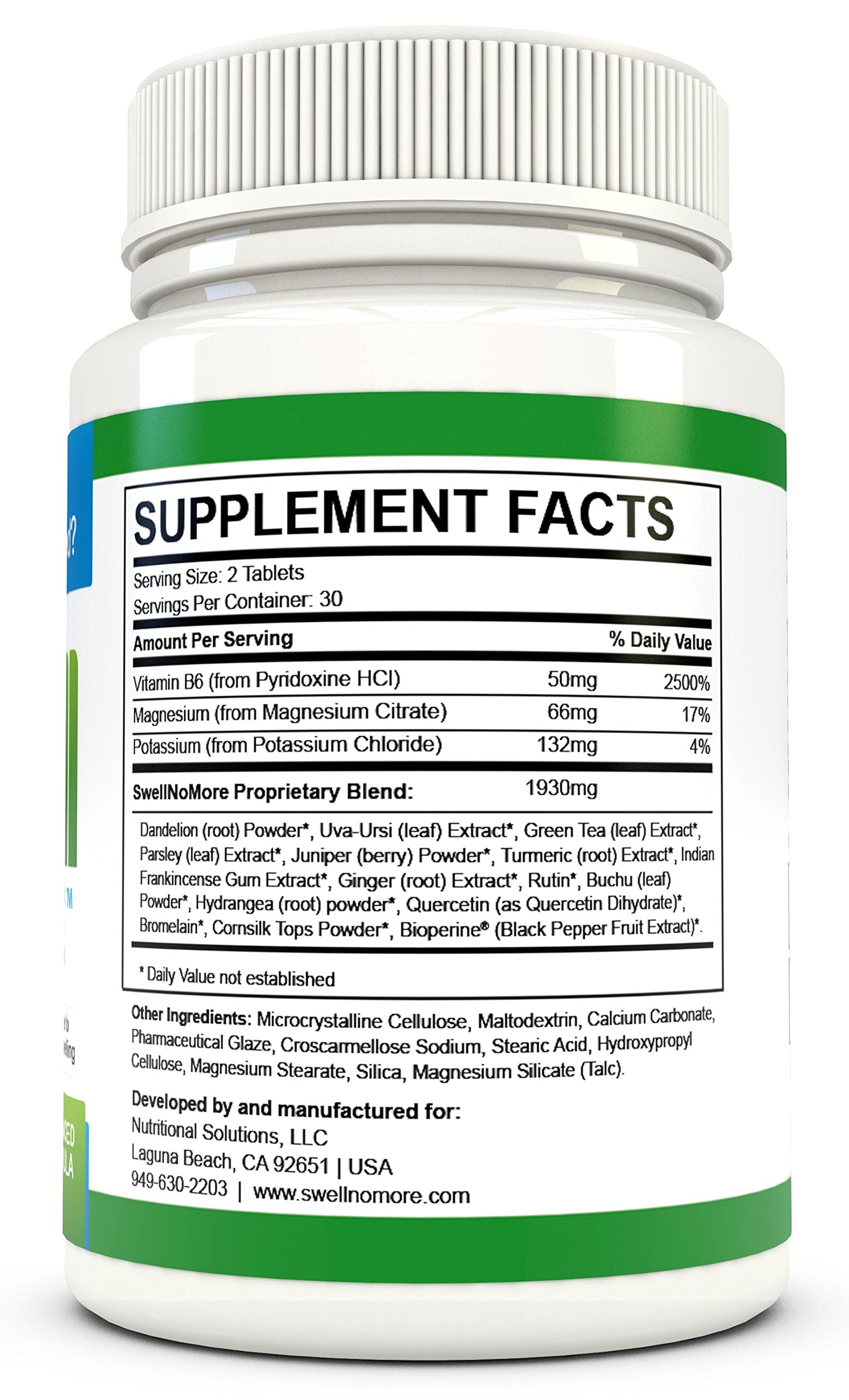 SwellNoMore Pill Natural Diuretic Reduces Edema Swelling, Swollen Feet swell no moreUS supplements