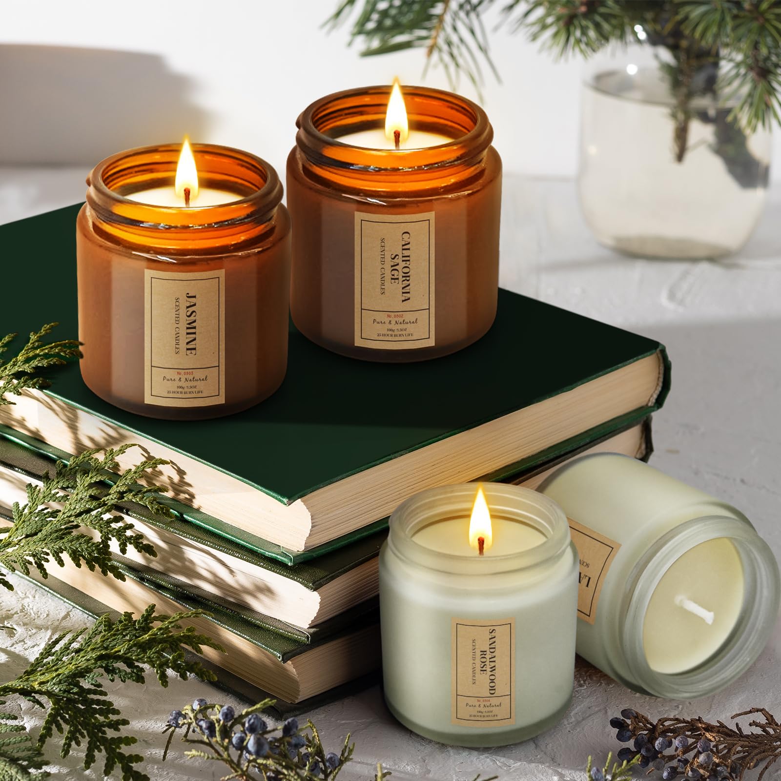 Aromatherapy Candles for Home Scented, 4 Pack Lavender Candles Gifts Set for Women FOMICOAu supplements