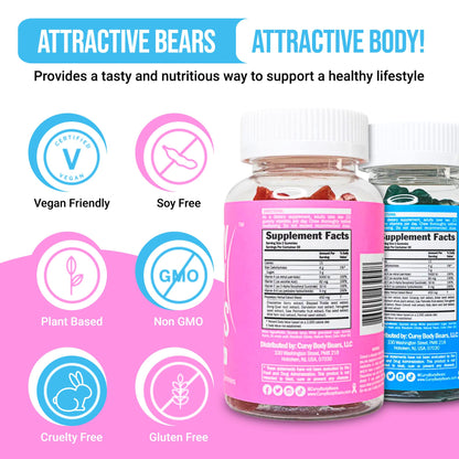 Curvy Body Bears Gummies Combo Pack - Chest and Bum Gummies - Workout Aid Curvy Body BearsUS supplements