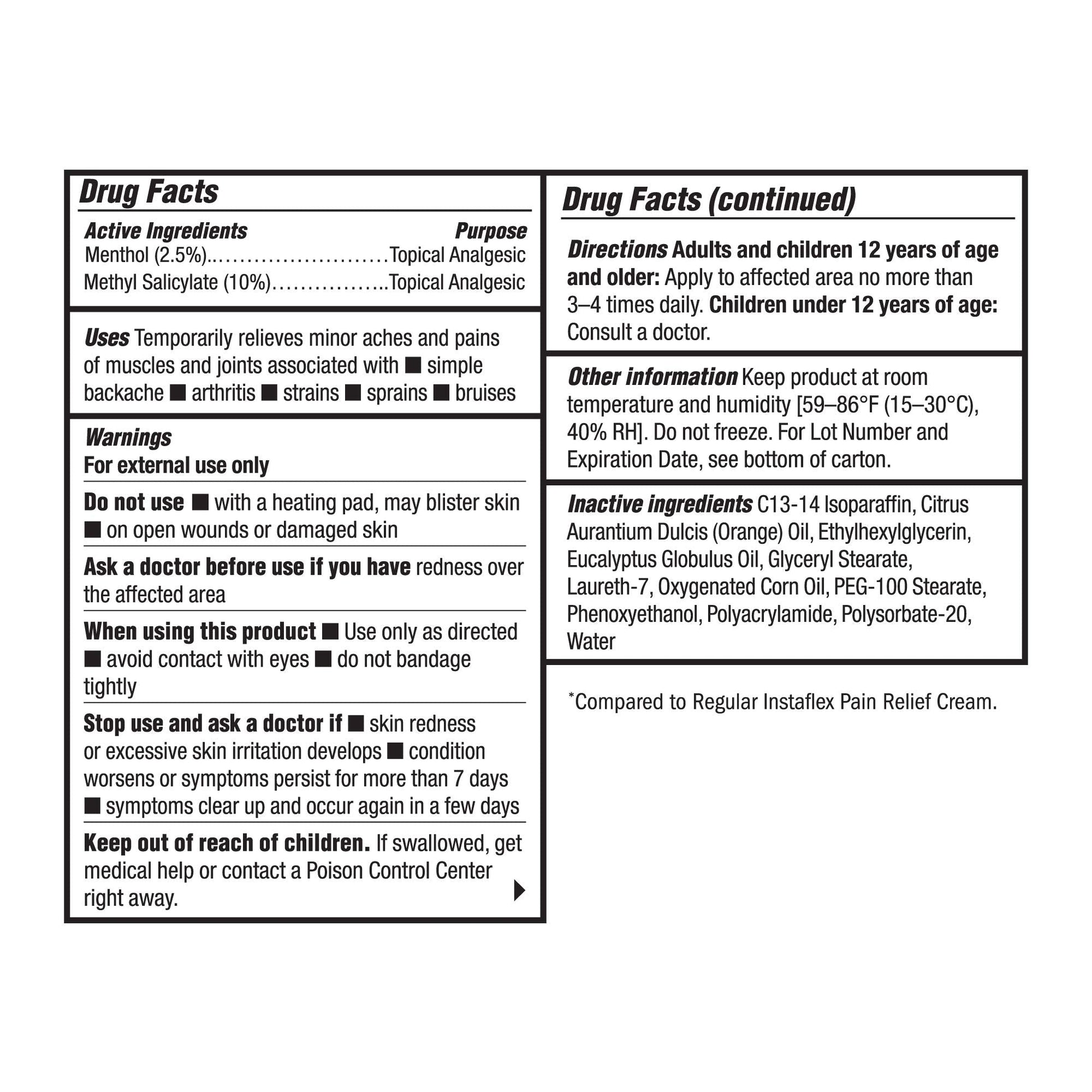 Healthy Directions Instaflex Extra Strength Pain Relief Cream, with 2X The Pain-Fighting Ingredients, Rubs Out Your Toughest Muscle & Joint Pain (2 oz) InstaflexAu supplements