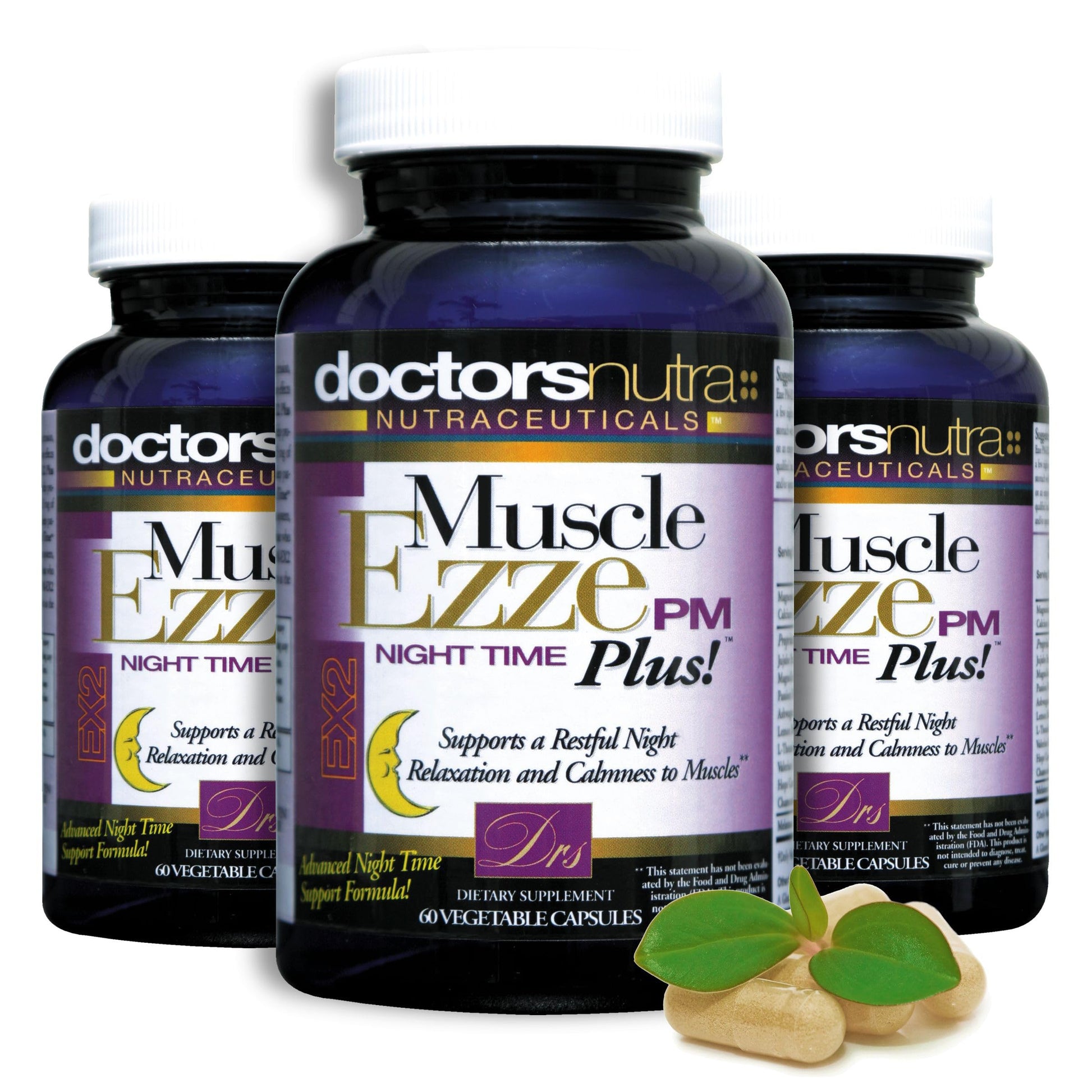 Muscle Ezze PM Plus Night Time Capsules by Doctors Nutra - Nighttime Use - Gluten-Free - 60 Capsules Doctors Nutra NutraceuticalsAu supplements