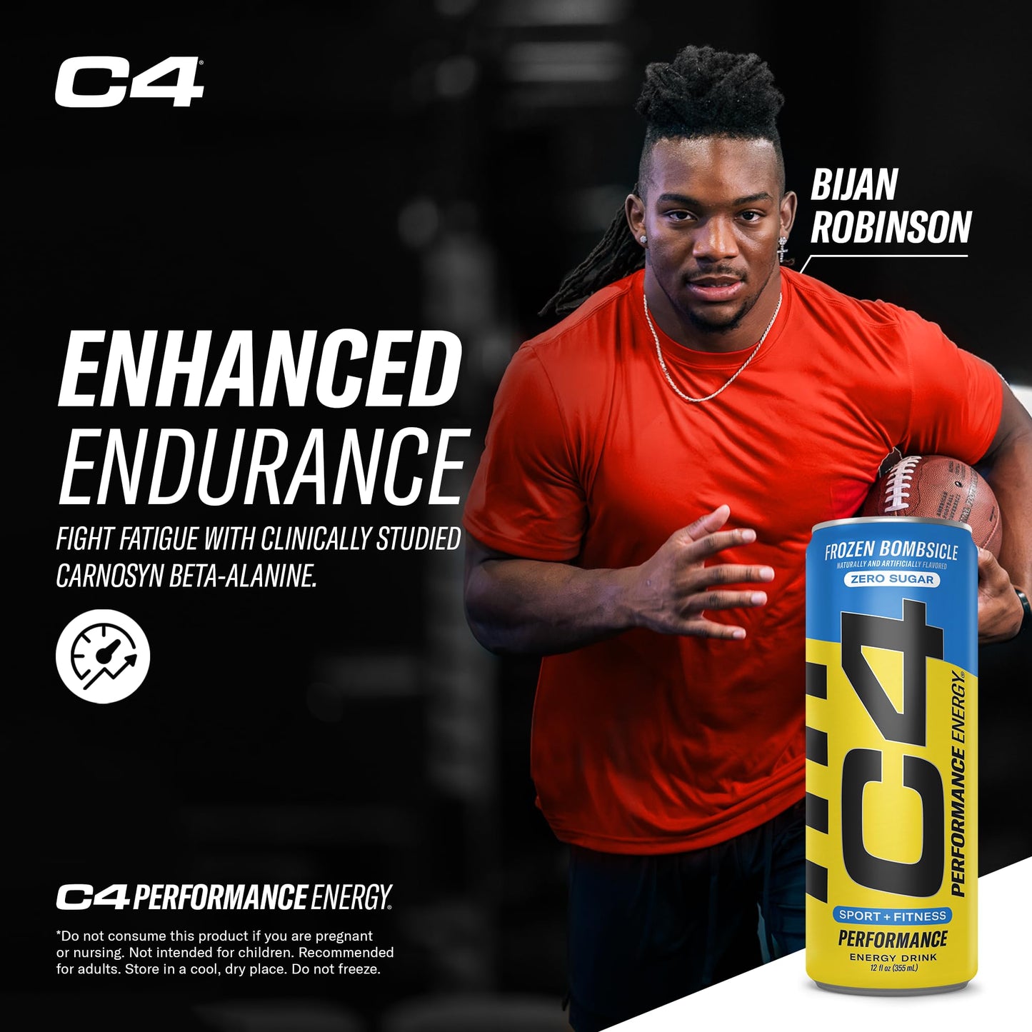 C4 Energy Drink 12oz (Pack of 24) - Frozen Bombsicle - Sugar Free Pre Workout Performance CellucorUS supplements