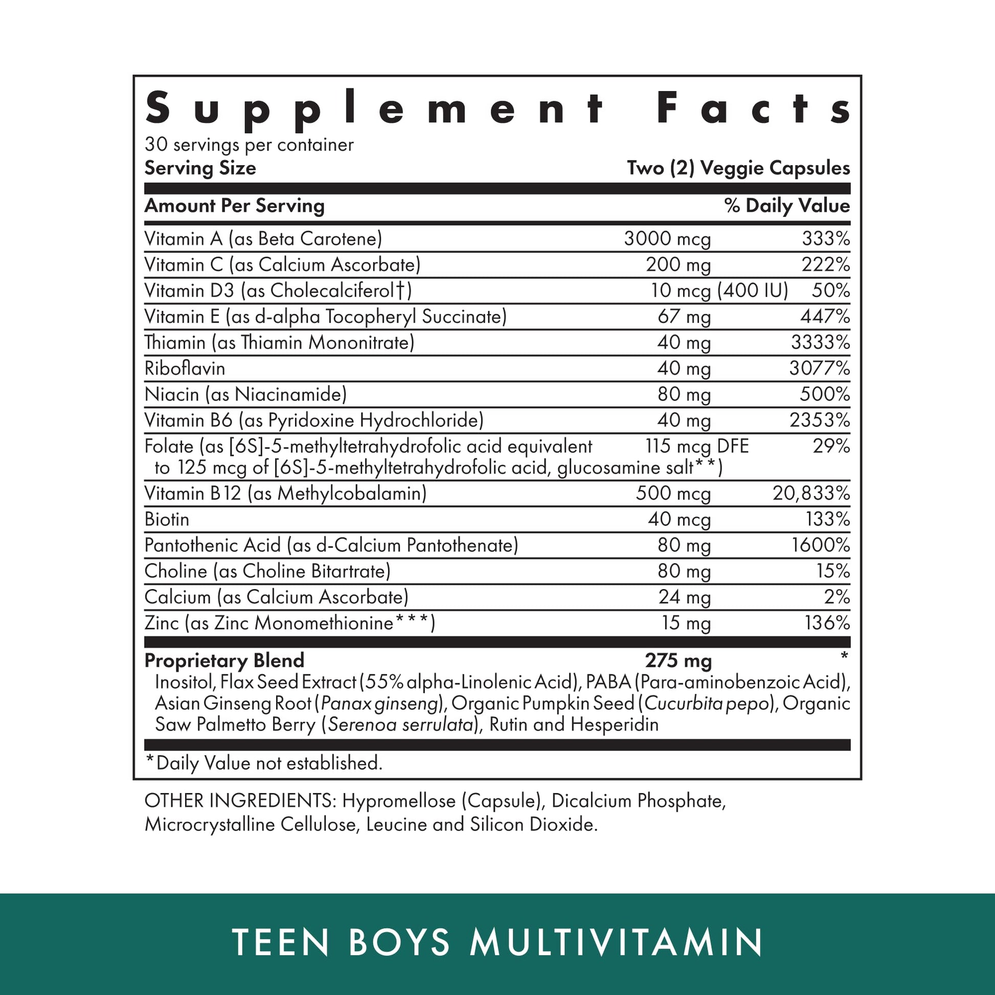 Michael's Health Naturopathic Programs Teen Boys - 60 Vegetarian Capsules - Daily Multivitamin Supplement - Kosher - 30 Servings MICHAEL'SAu supplements