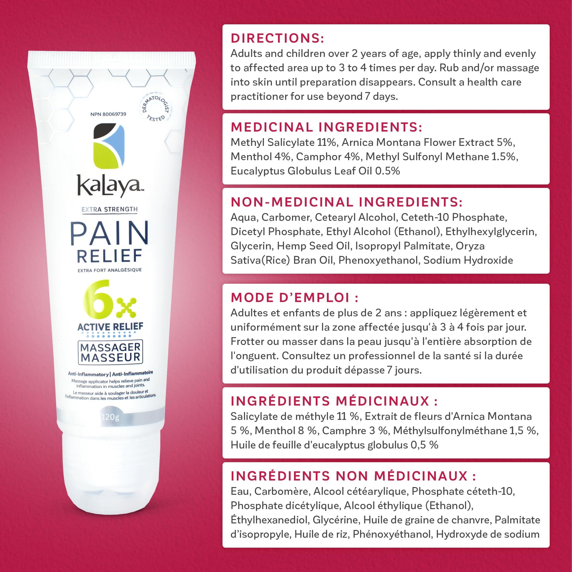 Kalaya Pain Relief Cream with Arnica – Fast-Acting Joint & Muscle Pain Relief – 6 Natural Ingredients – No-Mess Applicator – RMT-Inspired Design – Dermatologist Tested – 4.2 oz Kalaya NaturalsAu supplements