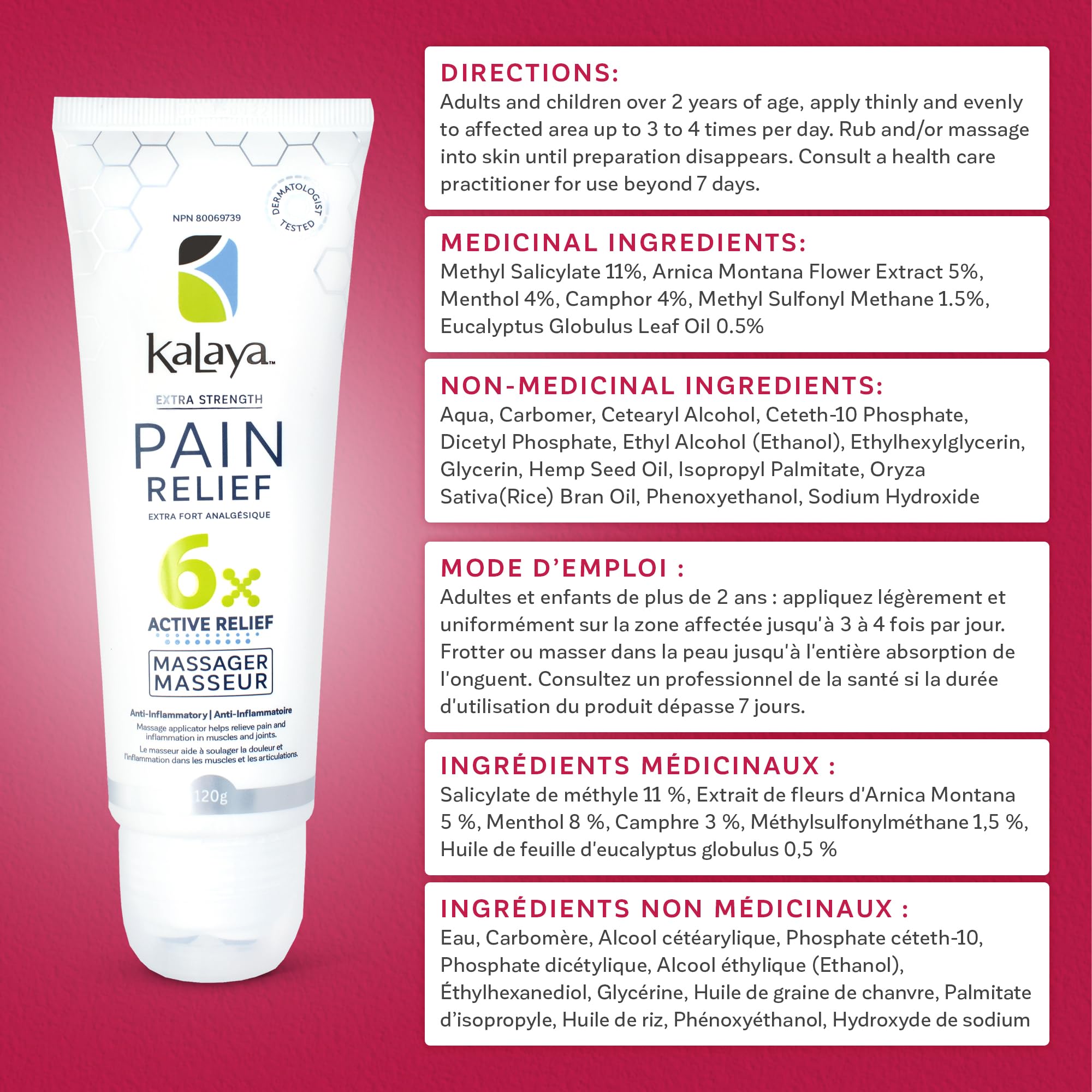 Kalaya Pain Relief Cream with Arnica – Fast-Acting Joint & Muscle Pain Relief – 6 Natural Ingredients – No-Mess Applicator – RMT-Inspired Design – Dermatologist Tested – 4.2 oz Kalaya NaturalsAu supplements