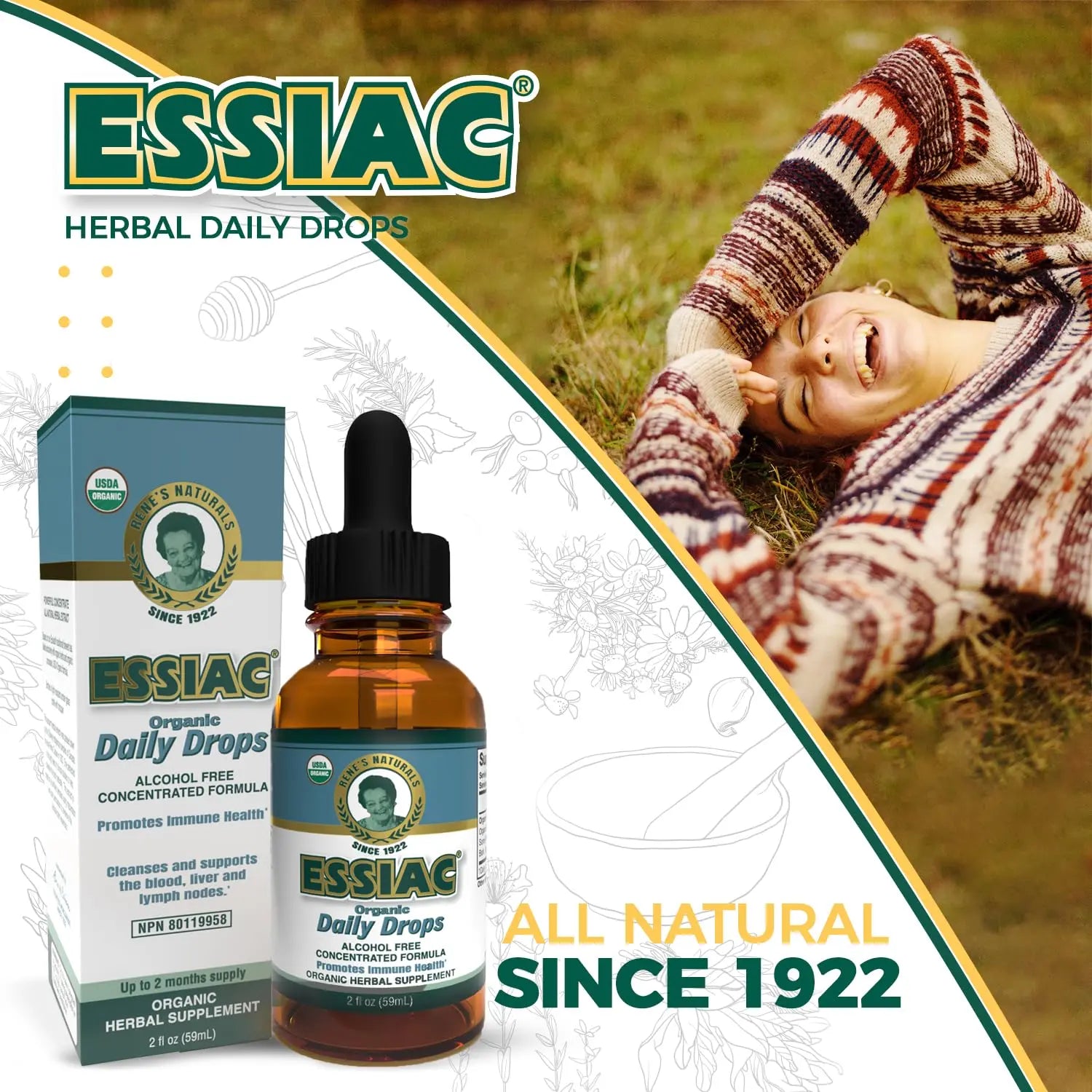 Essiac All-Natural Tea Powder & Organic Wild-Crafted Daily Drops | Detoxify Liver, Blood & Lymph Node EssiacAu supplements
