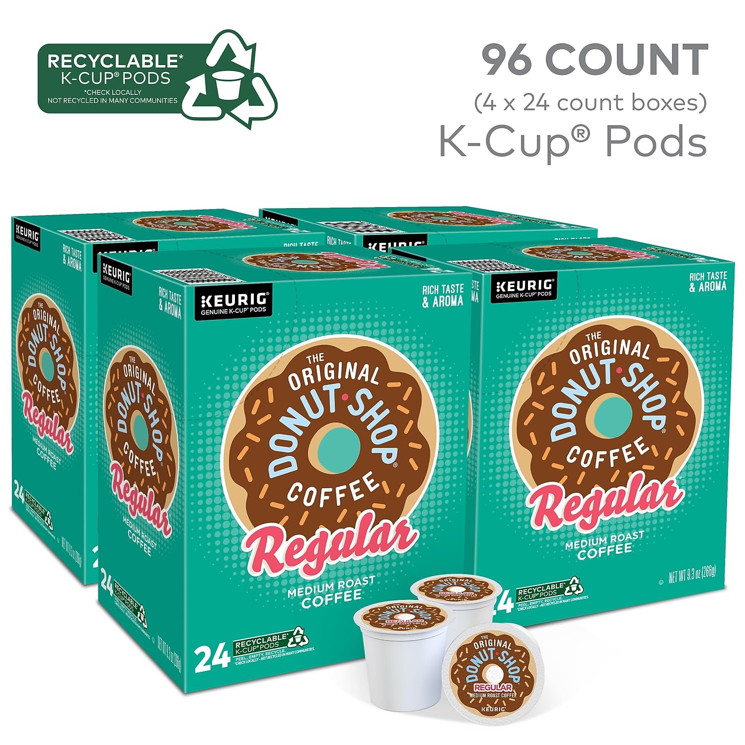The Original Donut Shop Regular Keurig Single-Serve K-Cup Pods, Medium Roast Coffee The Original Donut ShopUS supplements