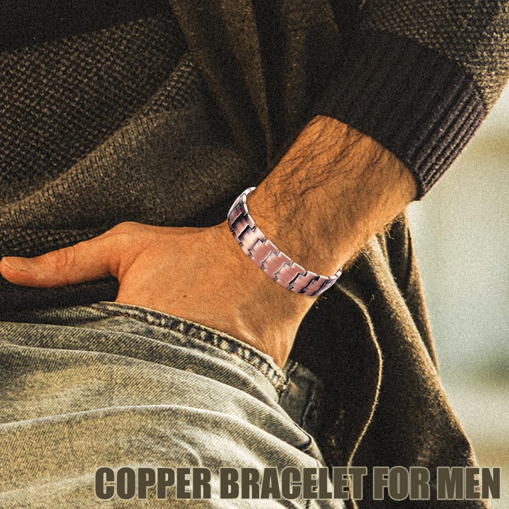 MagVIVACE Copper Bracelet for Men, Magnetic Bracelet with 3500 Gauss Magnets MagVIVACEAu supplements