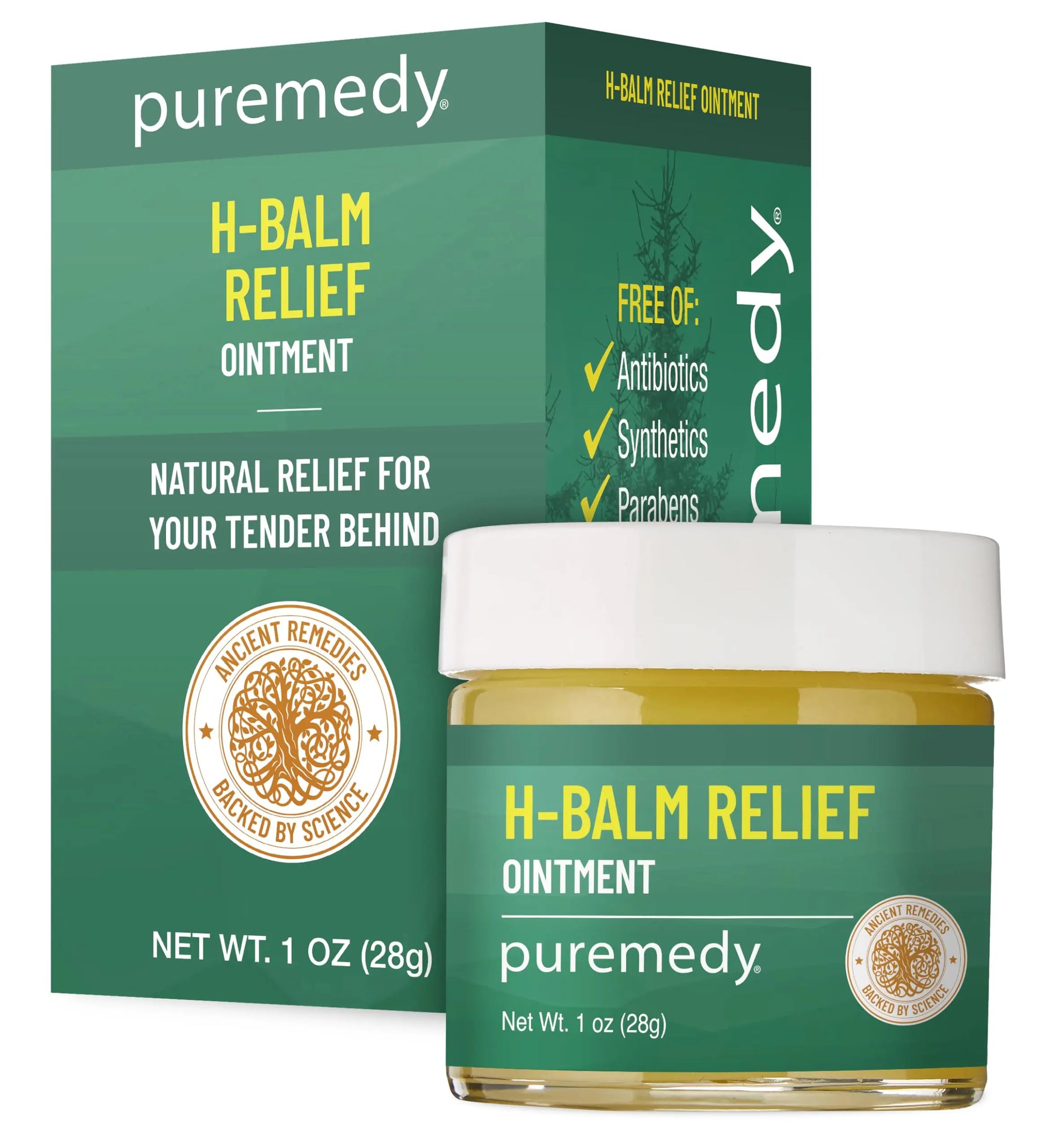 Puremedy - H-Relief Balm - All-Natural Salve for Bottom Lumps and Fissures, with Only Certified Organic or Wild Harvested Ingredients, 1 oz PuremedyAu supplements