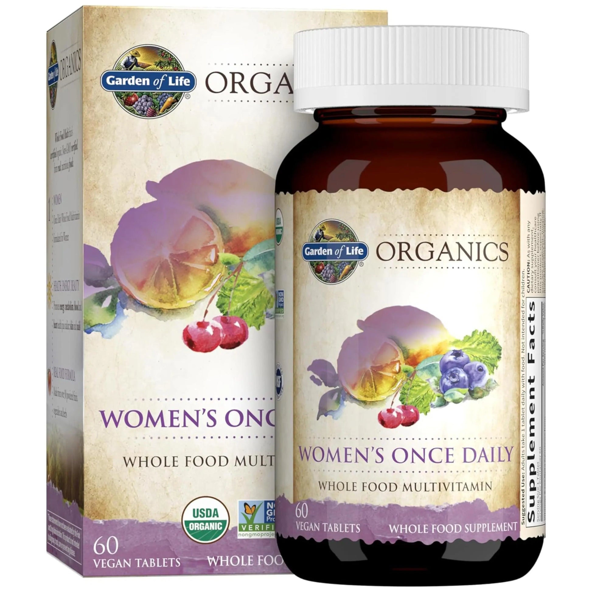 Garden of Life Organics Multivitamin for Women - Women's Once Daily Multi - Whole Food Multi with Iron,Biotin,Vegan Organic Womens Multivitamin Garden of LifeAu supplements