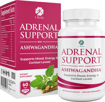 1 Body Adaptogen Complex Supplement with Ashwagandha - 60 Vegan Cap 1 BodyAu supplements