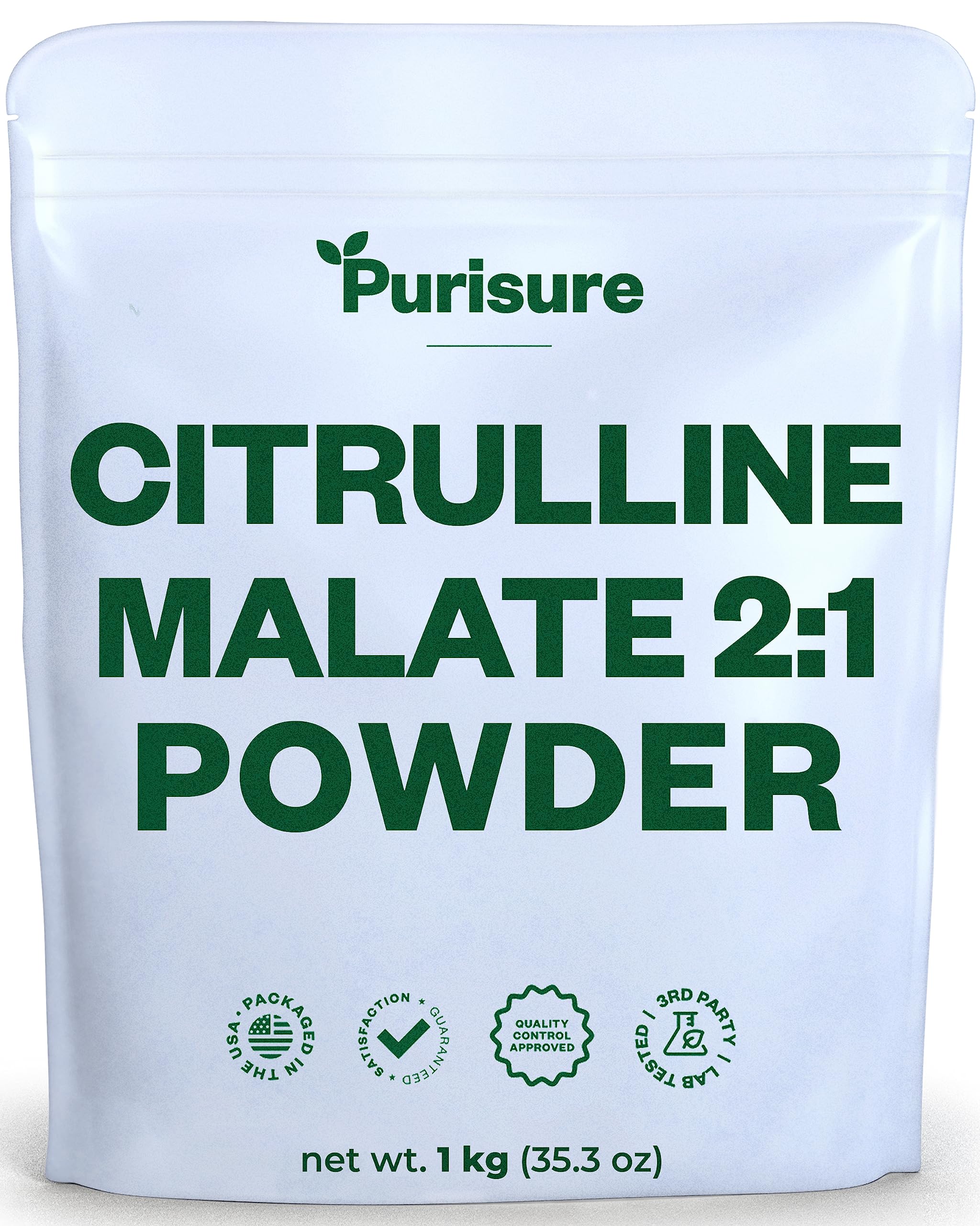 Purisure Citrulline Malate 2:1 Powder, 1 kg, Citrulline Supplement and Citrulline Nitrate PurisureAu supplements