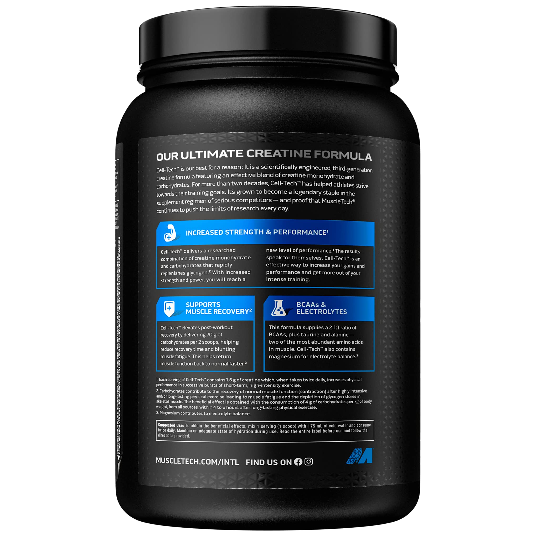 MuscleTech CellTech Creatine Monohydrate Powder, Post Workout Recovery Drink MuscletechUS supplements