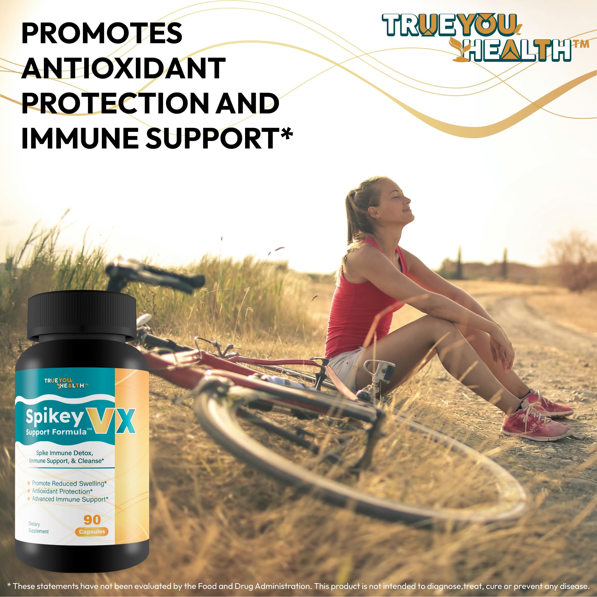 True You Health Spikey VX Support Formula - Our Best Spike Support Formula for Immune System Detox - Daily Zinc Immunity Capsules Vitamin C Immune Boost - Feel The Wellness Spike Detox The Wellness True You HealthAu supplements