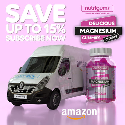 Magnesium Citrate 1250mg & Vitamin C Gummy | Mixed Berry Flavour | 60 Vegan Gummies NutrigumsUS supplements