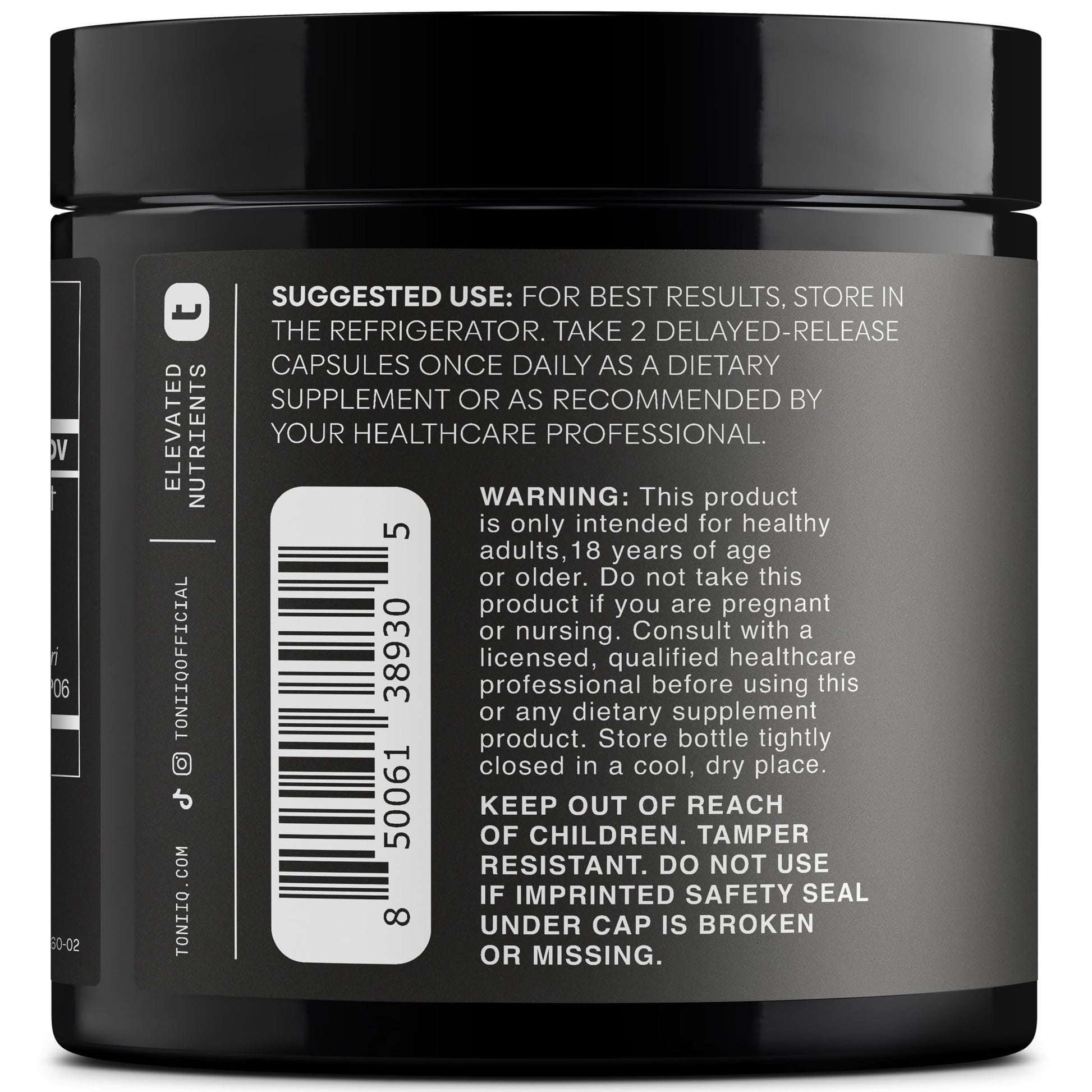 Toniiq Mens Probiotic with 20 Verified Strains – 200 Bilion CFU + 200mg FOS Prebiotic – Mens Probiotics for Gut Health - Cold-Chain & Delayed-Release – Lab-Tested Synbiotic Formula ToniiqAu supplements