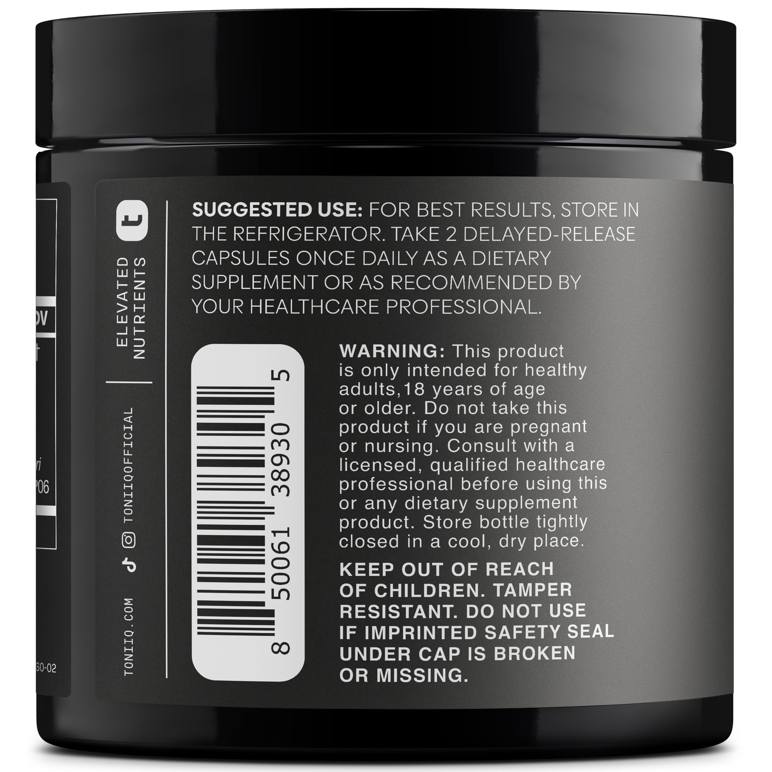 Toniiq Mens Probiotic with 20 Verified Strains – 200 Bilion CFU + 200mg FOS Prebiotic – Mens Probiotics for Gut Health - Cold-Chain & Delayed-Release – Lab-Tested Synbiotic Formula ToniiqAu supplements