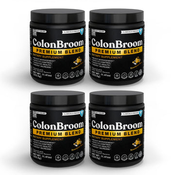 ColonBroom Premium Weight Management Supplement (Strawberry) - Colon Broom Psyllium Husk Fiber Powder Drink - Gluten Free, Non-GMO Colon Cleanse for Bloating Relief & Gut Health, 200 Servings ColonBroomAu supplements