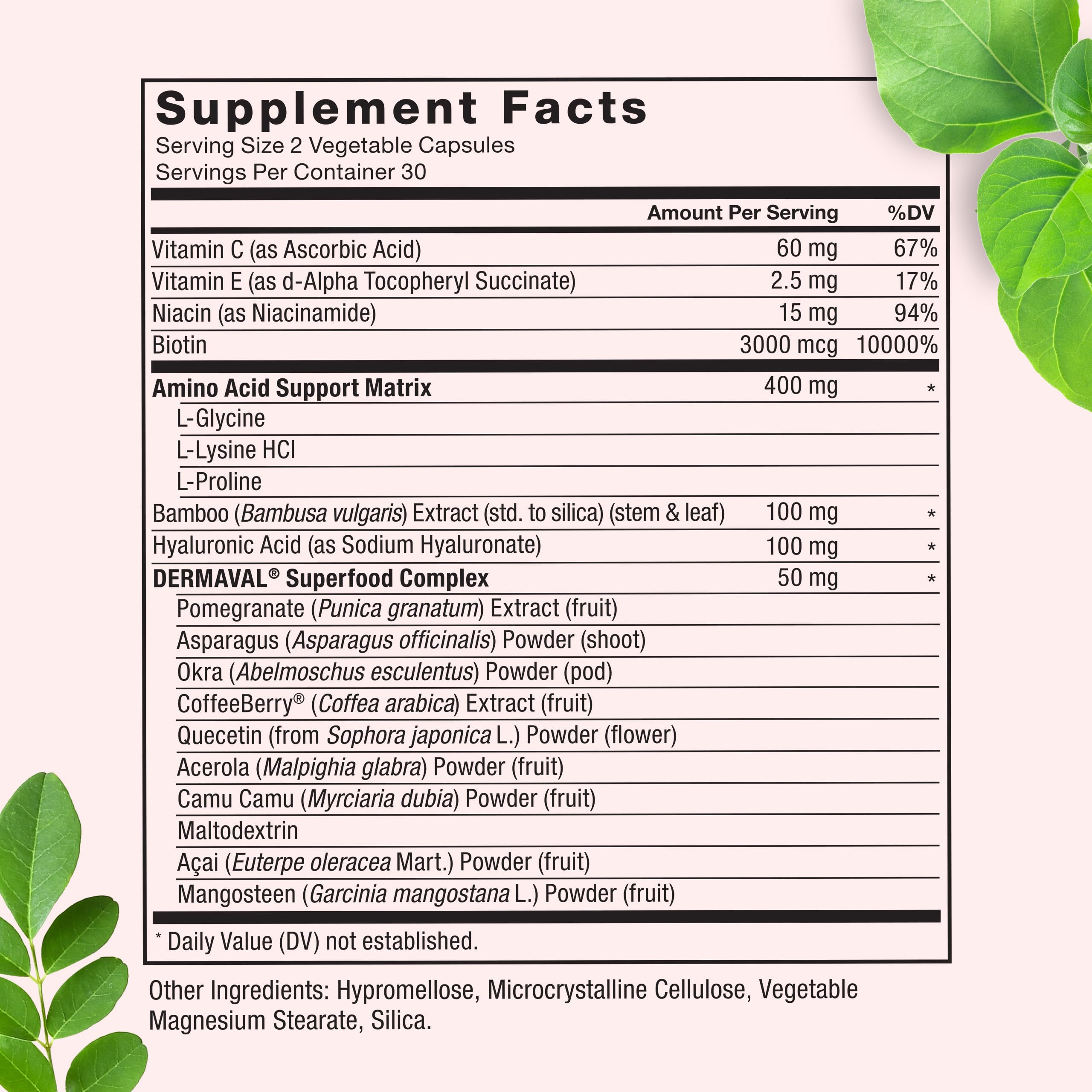 Force Factor Collagen Boosting Superfoods, Vegan Collagen Booster with Hyaluronic Acid, Biotin, Bamboo, Amino Acids & Vitamins for Hair, Skin, and Nails, Strengthener and Skin Supplement, 60 Capsules Force FactorAu supplements