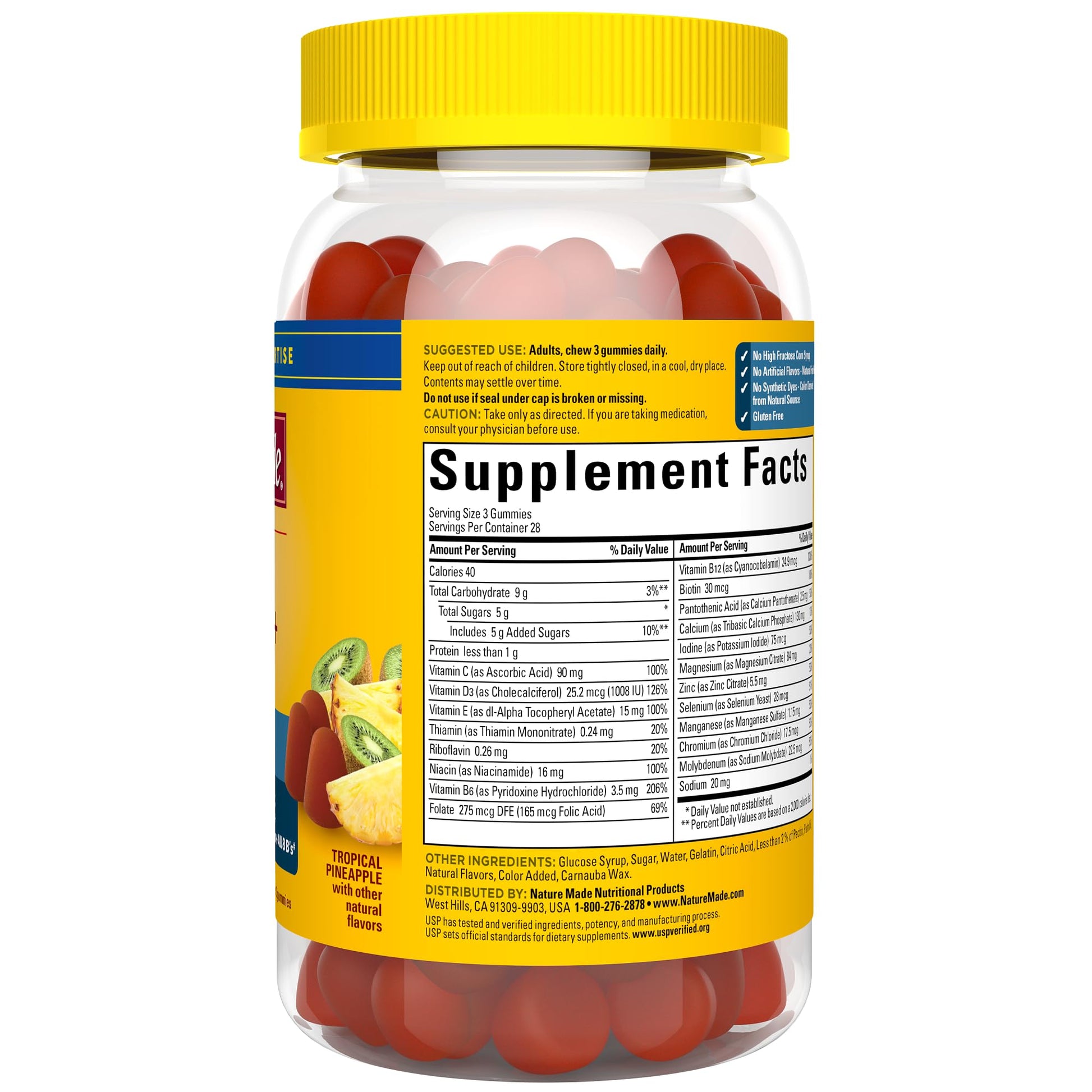 Nature Made Advanced Multivitamin Gummies 50 + for Him, Mens Multivitamins Gummies with Magnesium Citrate Nature MadeAu supplements