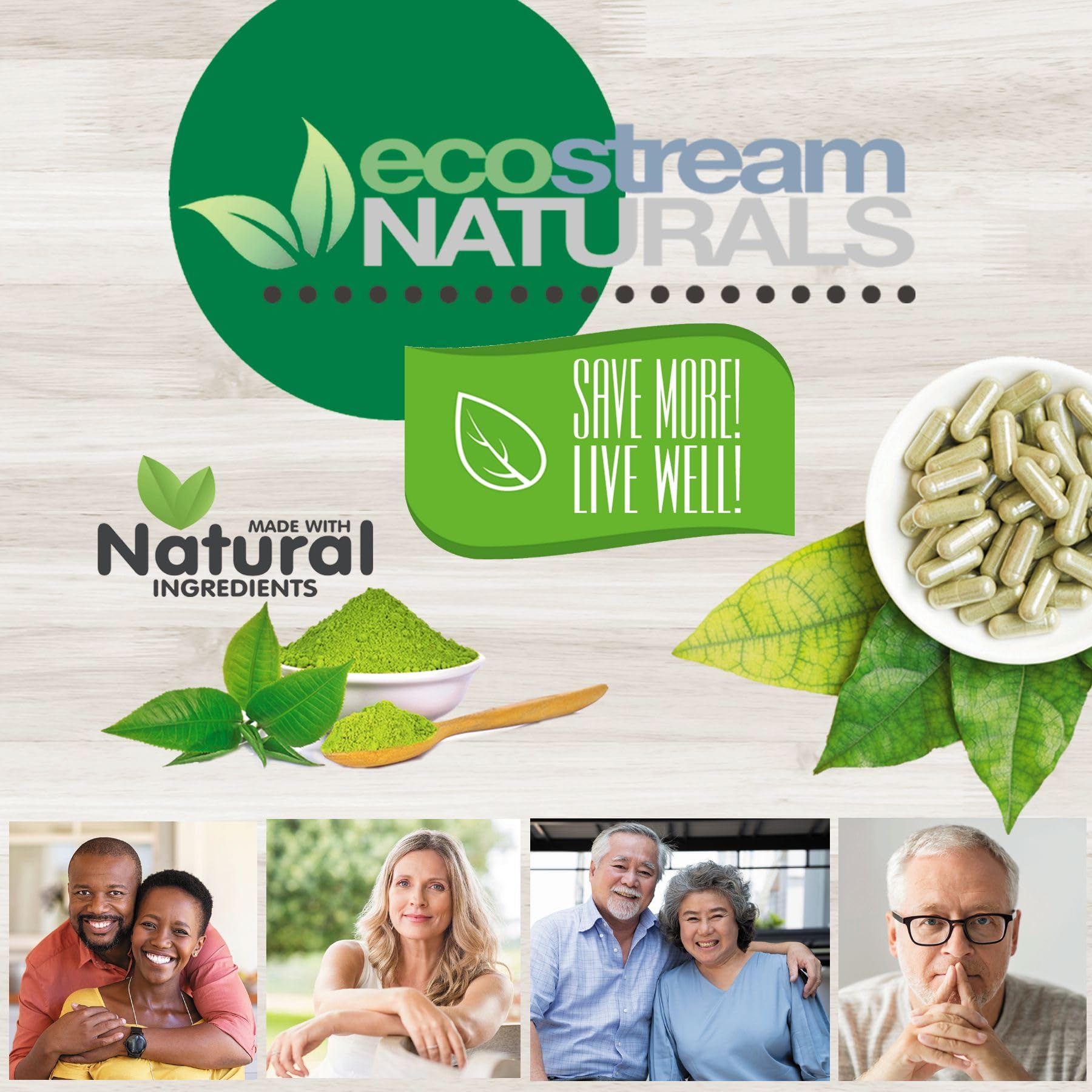 ecostream Naturals Vital First Daily Greens Superfood Powder 50 Whole Super Foods with Spirulina, Chlorella, Flax Seed, Fiber and Enzymes with Organic Greens - 30 Servings ecostream NaturalsAu supplements