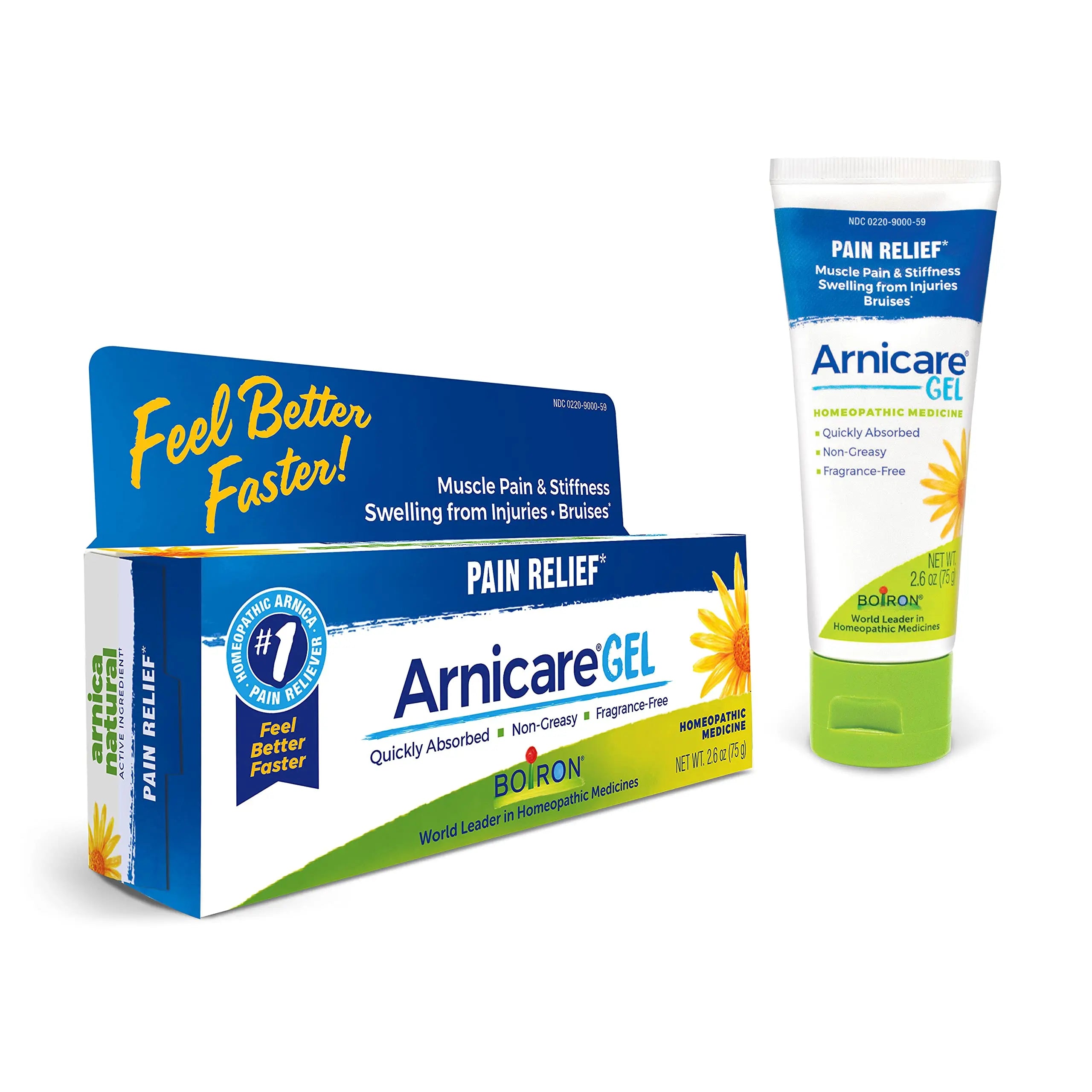 Boiron Arnicare Gel for Joint Pain, Muscle Pain, Swelling, Soreness, and Stiffness - Non-greasy and Fragrance-Free - 2.6 oz BoironAu supplements