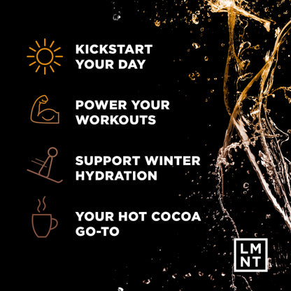 LMNT Hot Chocolate and Coffee Mixer - Chocolate Caramel Salt Electrolytes | No Sugar Drink LMNTUS supplements