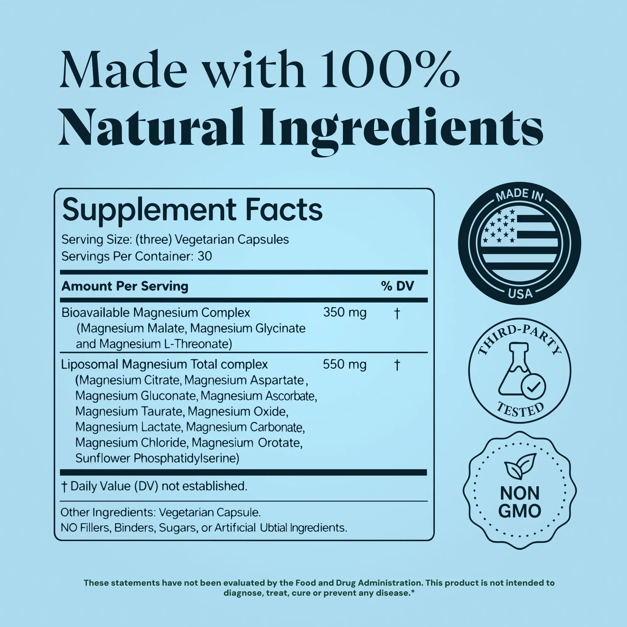 Magnesium Glycinate Complex Supplement, 900mg – 13-in-1 Magnesium L-Threonate, Citrate, Taurate & Malate for Women & Men – Liposomal Chelated Formula – Sleep, Muscle & Brain Support – 90 Capsules Plus+Ultranz supplements