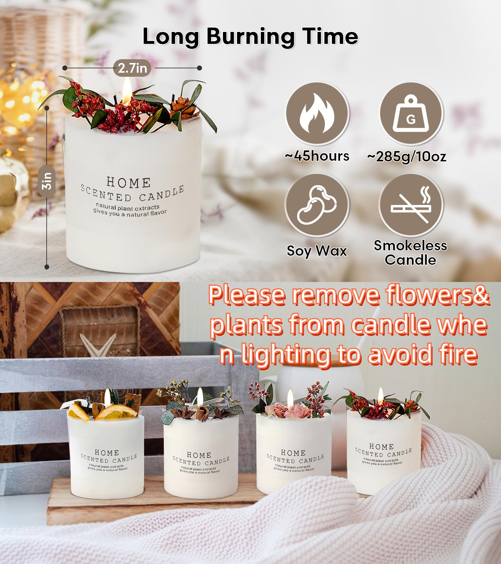 Candles Clearance | Eucalyptus & Orange Aromatherapy Candles | 10 oz Scented Candles HomaromAu supplements