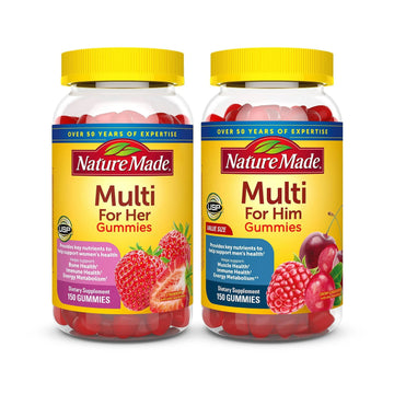 Nature Made Multivitamin Gummies Combo Pack for Him & Her, Tasty Men & Womens Multivitamin with Vitamin C, Vitamin D3, B Vitamins Nature MadeAu supplements