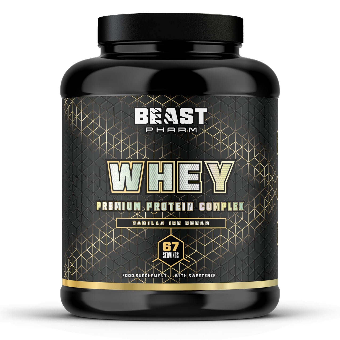 Beast Pharm | WHEY Protein Powder | 2.01kg/67 Servings | Vanilla Ice Cream Beast PharmUS supplements