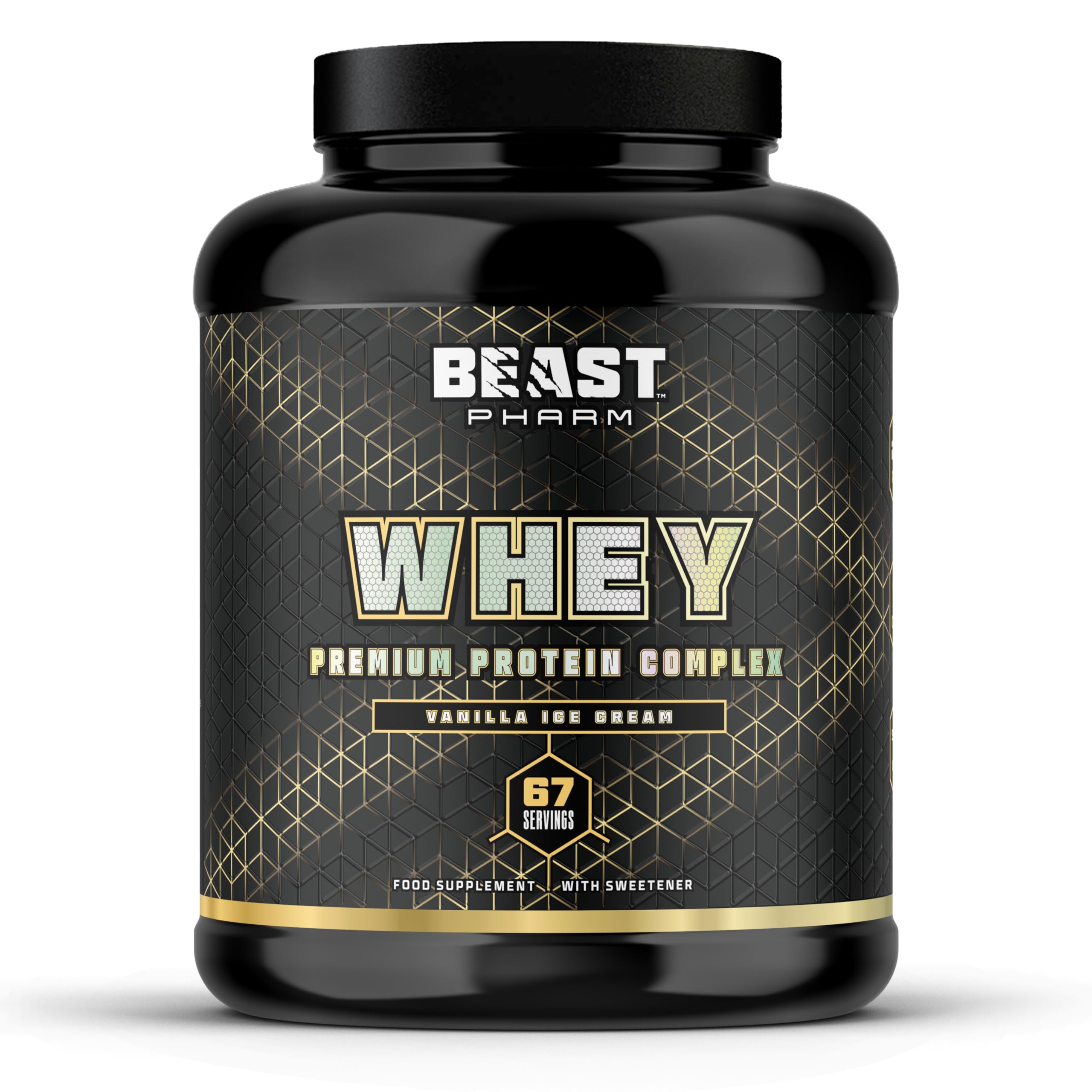 Beast Pharm | WHEY Protein Powder | 2.01kg/67 Servings | Vanilla Ice Cream Beast PharmAu supplements