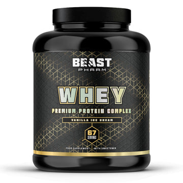 Beast Pharm | WHEY Protein Powder | 2.01kg/67 Servings | Vanilla Ice Cream Beast PharmAu supplements