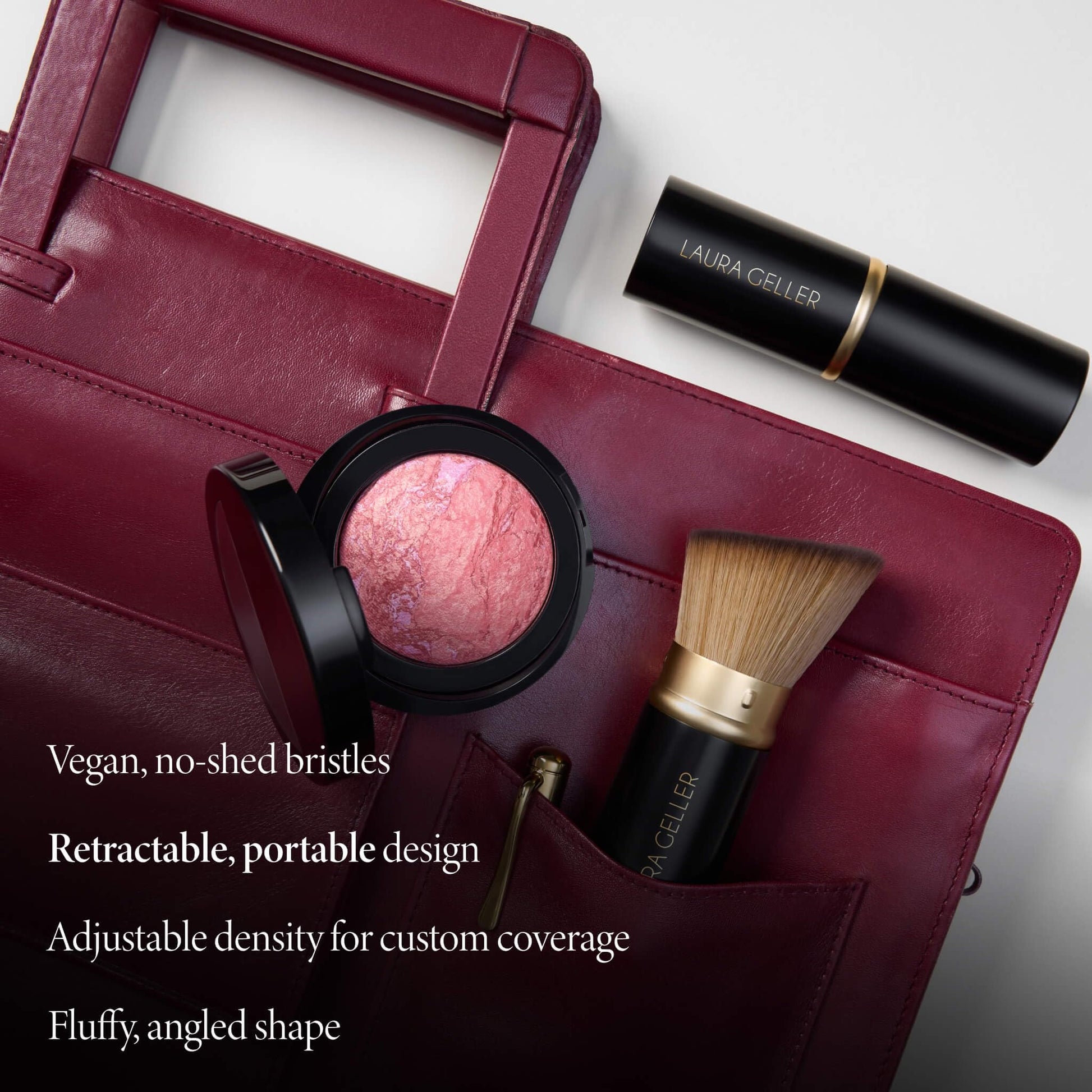 LAURA GELLER NEW YORK Cosmetic Professional Makeup Brushes - Cruelty-Free 02 Retractable Angled Kabuki Brush LAURA GELLER NEW YORKAu supplements