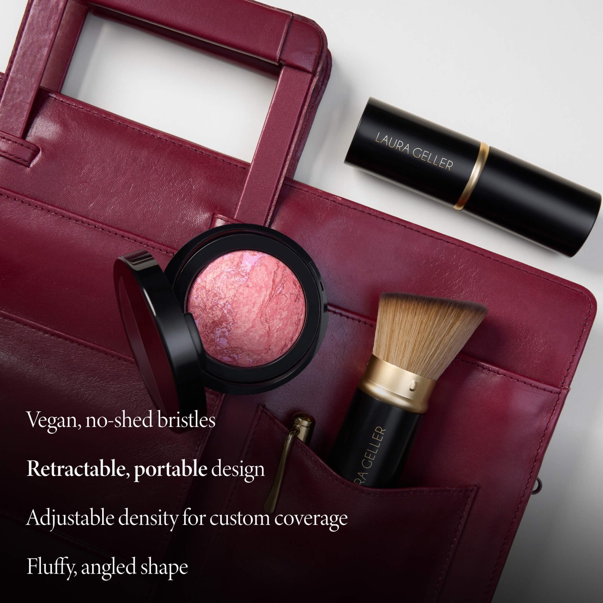 LAURA GELLER NEW YORK Cosmetic Professional Makeup Brushes - Cruelty-Free 02 Retractable Angled Kabuki Brush LAURA GELLER NEW YORKAu supplements