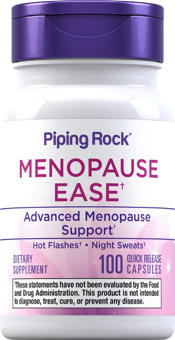 Piping Rock Menopause Ease Supplement | 100 Capsules | Advanced Support for Women | with Black Cohosh and Wild Yam | Non-GMO, Gluten Free Piping RockAu supplements