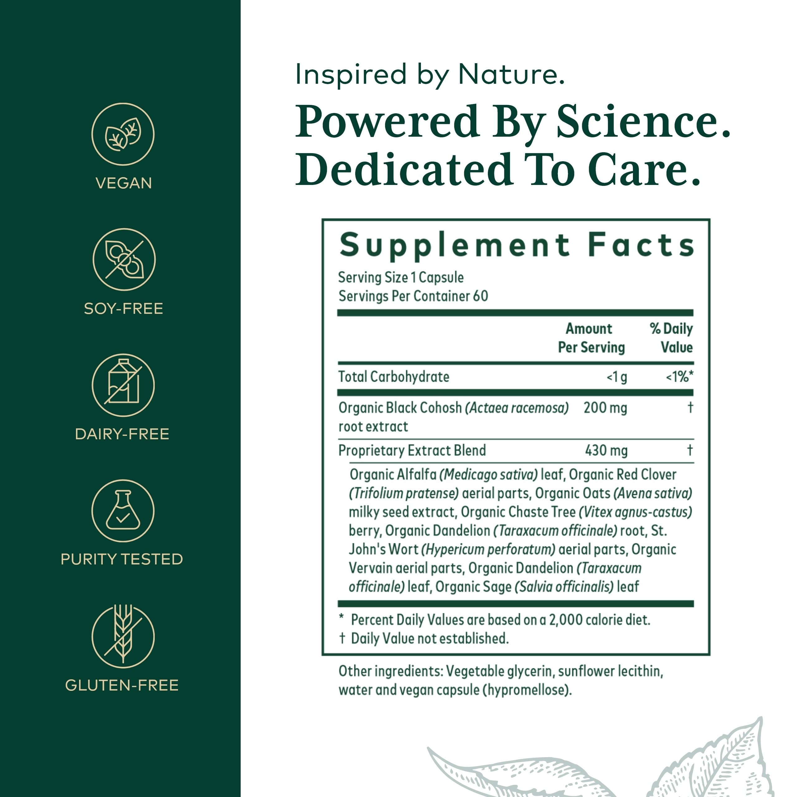 GAIA HERBS PRO Female Support Formula - Supports Healthy PMS & Menopause Fluctuations with Alfalfa Leaf, Black Cohosh Root Extract, Dandelion Root & More* - Vegan - 60 Liquid Phyto-Caps (60 Servings) Gaia Herbs PROAu supplements