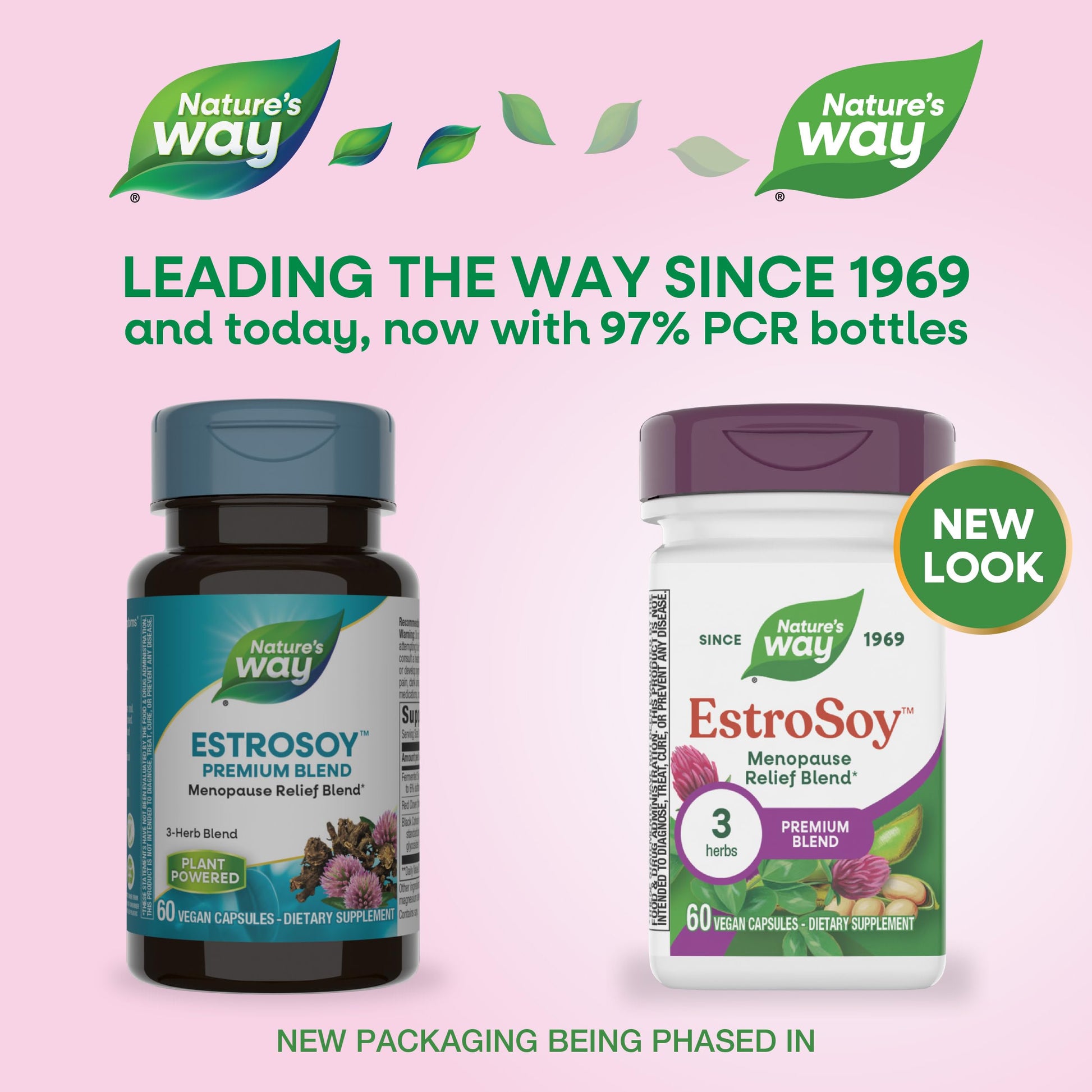 Nature's Way EstroSoy, Menopause Relief Blend*, Helps Relieve Menopausal Symptoms*, Black Cohosh, Fermented Soy Extracts, Red Clover, 60 Vegan Capsules (Packaging May Vary) Nature's WayAu supplements