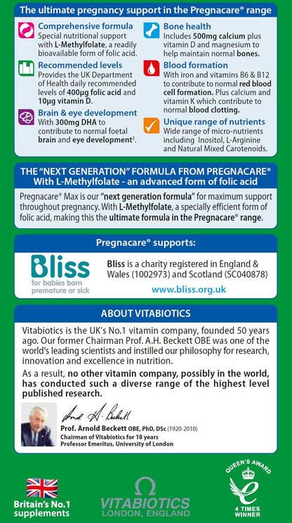Pregnacare Max, White, 84 Count (Pack of 1) PregnacareUS supplements