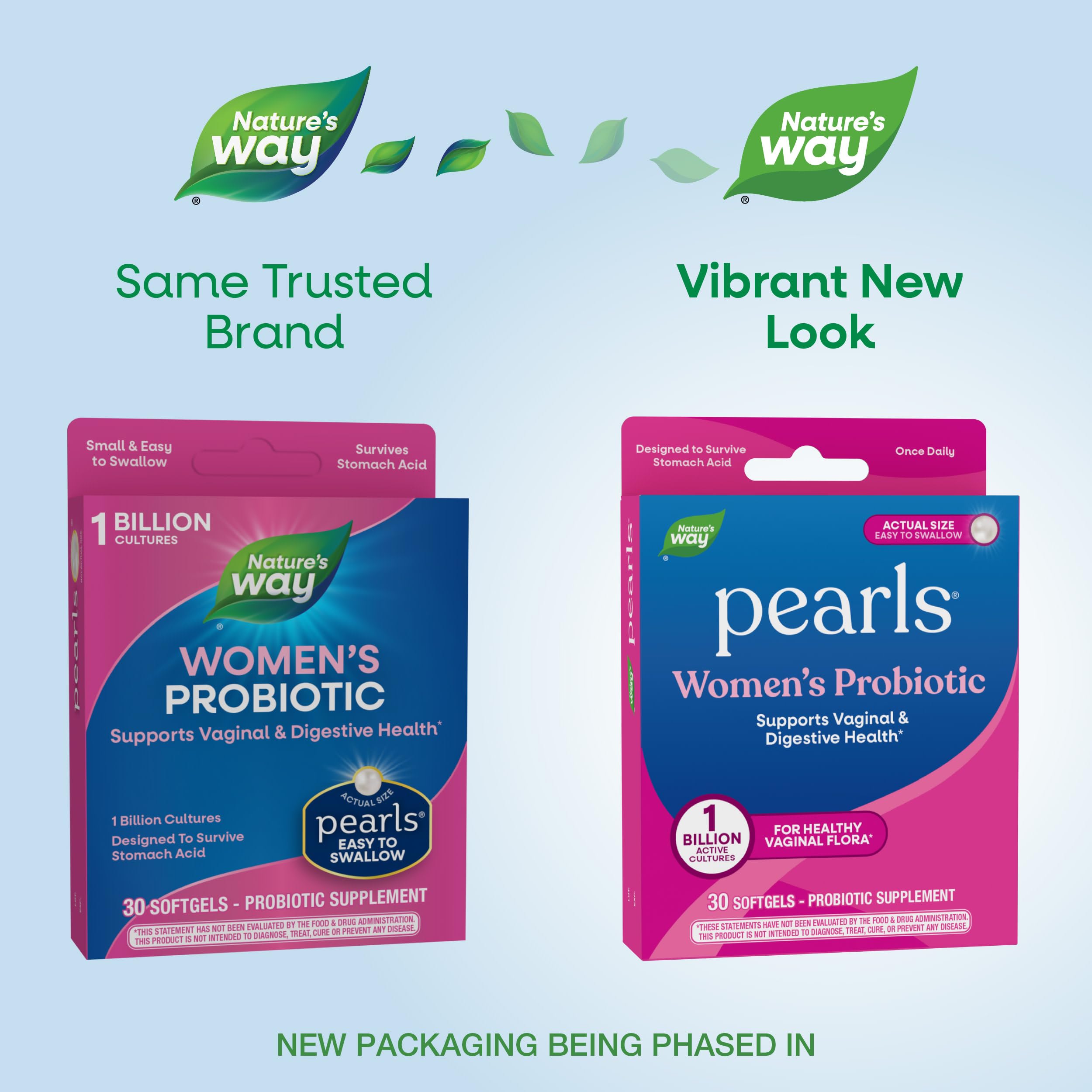 Nature's Way Pearls Women's Probiotic, Supports Women's and Digestive Health*, Protects Against Occasional Constipation & Bloating*, 1 Billion Live Cultures, 30 Softgels (Packaging May Vary) Nature's WayAu supplements