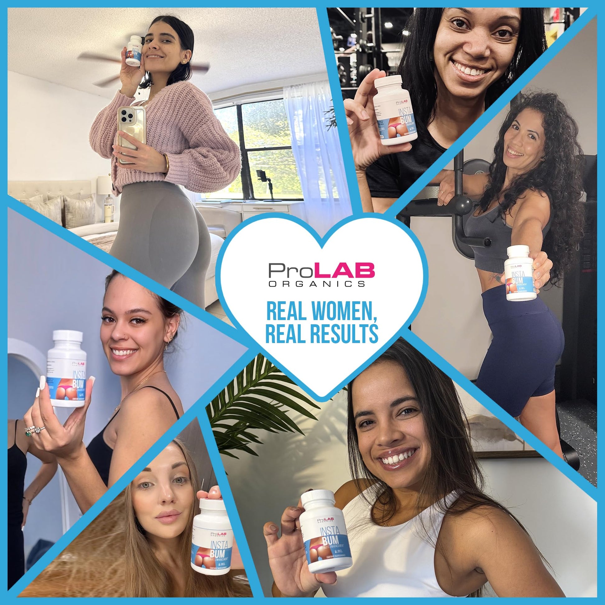 ProLab Organics InstaBum Bum Enhancement Pills – Lift, Shape, and Fill Glutes – Fast Growth for Bigger Butt and Hips – No Gummies. Visible Results in 1-2 Weeks ProLab OrganicsAu supplements