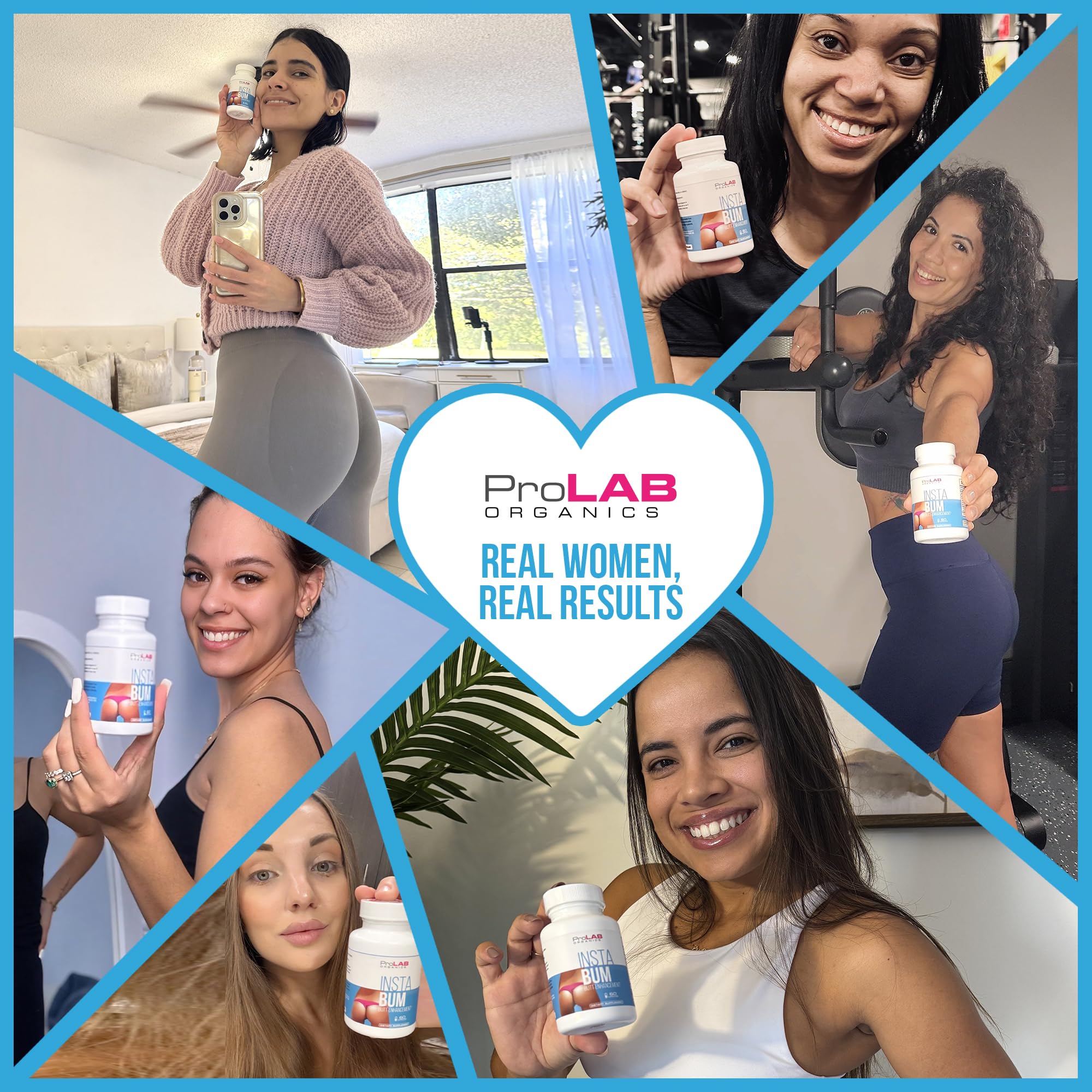 ProLab Organics InstaBum Bum Enhancement Pills – Lift, Shape, and Fill Glutes – Fast Growth for Bigger Butt and Hips – No Gummies. Visible Results in 1-2 Weeks ProLab OrganicsAu supplements